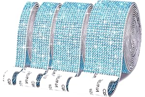 EMHTHME 3 Yarda Cinta de Diamantes de Imitación, Cintas Autoadhesivas de Diamantes, Cinta Autoadhesiva de Diamantes Cristal, Cinta Brillante de Diamantes Pegatinas, para Arte de Manualidades, Decoración DIY