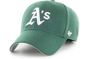 47 Oakland Athletics MLB MVP Unisex Baseball Cap, Adjustable, White Logo, Dark Green