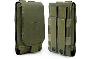 Caybats Taktische Handytasche,Universaltasche Tactical Molle Holster,Taktische Hüfttaschen, Armee-Handy Gürteltasche, EDC Sicherheitspack, Militär Gürteltasche Beutel für Camping Wandern Reise (Grün)