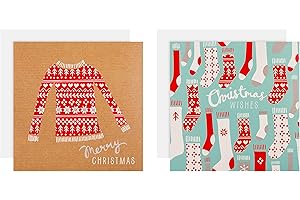 Hallmark Simply for You Collection - Paquete de 20 tarjetas de Navidad en 2 diseños contemporáneos