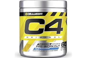 CELLUCOR C4 Original - Suplemento en polvo para preentrenamiento - Frambuesa azul | Bebida energética para antes de entrenar | 150 mg de cafeína + beta alanina + monohidrato de creatina | 60 raciones