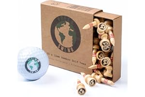 Green Swing Camisetas de Golf de bambú de 32 mm, biodegradables Fuertes y sostenibles, 30 Piezas