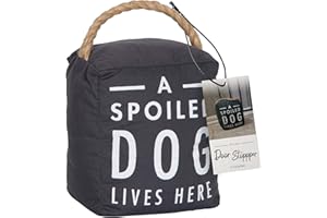 Pavilion Gift Company 72198 Spoiled Dog Door Stopper, 5 x 6, Black