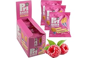PRI'S Gluten Free Snacks - On-the-Go Oat-Based, Low Calorie, Delicious Snacks for Adults - High Fibre, No Sugar, Low Fat Vegan Food w/Natural Ingredients - 12 pcs Raspberry Jam Oaty Pockets by Pri Bakes