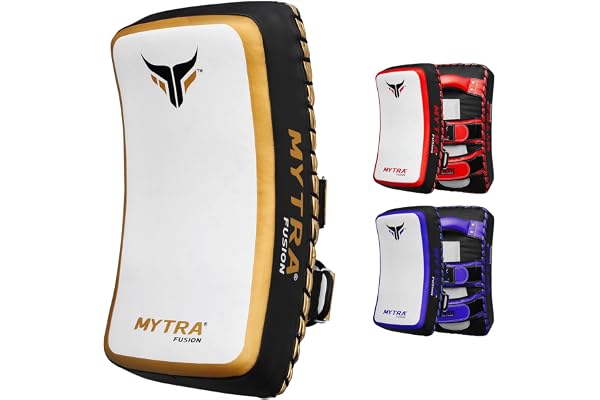 Mytra Fusion Muay Thai Bouclier de Frappe Incurvée Boxe Bouclier - pao de Boxe Thai pour la Boxe, Kickboxing, MMA, Le karaté, Taekwondo, l'entraînement et Arts Martiaux X 1 Unité Unique