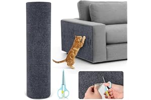 BIQIQI Protection Canape Chat Anti Griffe, Protecteur de Rayure Chat Protecteurs, Autocollant de Protection, Protecteur de Rayure pour Meubles Porte MurTapis Comptoirs 2mX40cm Gris