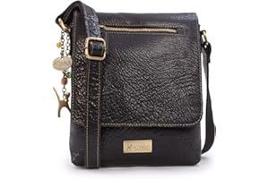 Catwalk Collection Handbags - Damska Skórzana Antykradzieżowa Torebka Crossbody - Średnia Torba Listonoszka - Regulowany Pasek - Anja