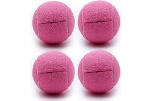 Magicorange Lot de 4 balles de tennis prédécoupées pour pieds de meubles et protection du sol, revêtement en feutre résistant et durable (rose)
