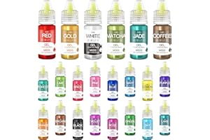 LIMINO Coloranti Alimentari Gel - Colorante Alimentare Insapore per Decorare Torte, Cuocere, Fondente e Macaron - Gel Food Coloring Vivace per Glassa, Biscotti, Slime Fai-da-te e Artigianato - 22 x 6ml