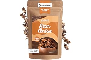 Star Anise whole Monte Nativo (250g) - Star Anise whole for craft - Gently dried and aromatic Spices ideal for Cooking and Seasoning