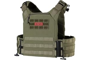 OneTigris FYR Gilet Tactique Airsoft Gilet Porte Plaque - Réglable et Respirant - Gilet par Balle pour Paintball Police