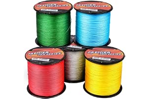 EIMSOAH Fisklina, 4 Strand PE, 50LB, 300m | 4 Tvinnade Starka, Saltvattenberedda för Sötvatten, Tunn Tråd, Specialbeläggning, Snabbt Sjunkande, 328yds