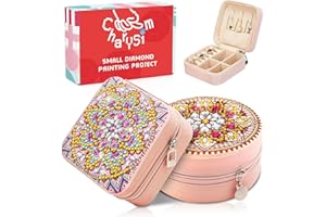 CharySim Diamond Art Jewelry Box Arts and Crafts for Kids 6 7 8 9 10 Year Old Birthday Gifts for Girls Crafts Creative Activities for 11 12 13 14 15 Year Old Girls Presents Women Pink