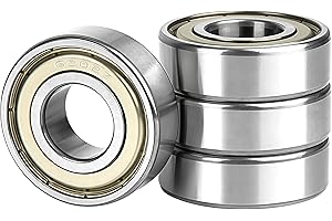 JESUSTREE 4 Piezas 6202ZZ Rodamiento de Bolas, 15x35x11mm Acero cromado con Doble junta metálica, Pre-lubricado, 6202Z Rodamientos Rígido De Bolas para Monopatines, Scooters
