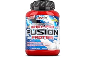 AMIX - Proteína Whey - Pure Fusion - 1 Kg - Concentrado de Suero Ultra Filtrado - Isolada con Splenda - Contiene L-glutamina - Proteínas para Aumentar Masa Muscular - Sabor Chocolate