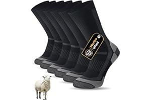 SockWaddles Chaussettes Randonnée Homme Et Femme En Laine Mérinos - Chaussettes De Sport Respirantes Et Amortissantes, Pour Le Trekking Et La Course - 3 Paires