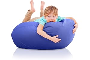 Aiire Puff Infantil XXL con Relleno Incluido - Sillon Infantiles para Decoracion Habitacion Niña - Silla, Sofa o Puf Gamer - Sillon Bebe Gigante Azul - Originales Regalos para Niños de 6 a 10 Años