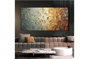 WHXHJ quadri moderni soggiorno Pittura a olio con fiori quadro su tela, Art Quadro da parete ideale per pareti del soggiorno, bellissima decorazione artistica, Senza cornice 70x140 cm