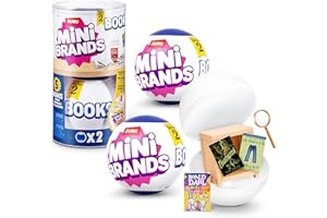 Mini Brands Capsula Serie 2 Mini Books di ZURU, Libri Giocattolo In Miniatura Da Collezione per bambini dai 3 anni in su (2 capsula)