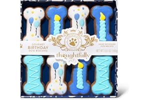 Thoughtfully Pets, Set de Regalo Cookies para Perro Niño, Set de 8 Cookies