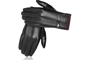 ‎EEFOW EEFOW Touchscreen Lederhandschuhe Thermo WinterHandschuhe für Herren & Damen: Anti-Rutsc Handschuhe Winddicht für Fahrrad Motorrad Fitness Lauf Schwarz M/L/XL
