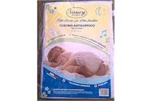 NANCY BABY CUSCINO ANTISOFFOCO IN COTONE PER LETTINO GUANCIALE FORATO NEONATO