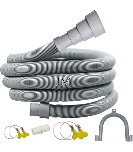 Tubo Scarico Lavatrice 0.5/1/1.5/2/2.5/3/4/5/6/7M, Per 4 Dimensioni Di Interfaccia, Prolunga Per Scarico Kit, Tubo Scarico Per Lavastoviglie E Lavatrice (3 M - Foto 10