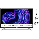 Sharp 1T-C24EE2KF2UBM Smart TV LED da 24”, adatta a camion, camper e barche, 12/24 V, Freeview Play, Freeview HD, HD satellit