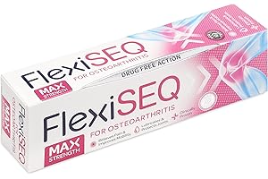 FlexiSEQ Max Strength 100g Gel, Topical Gel for Osteoarthritis, Drug Free, for All synovial Joints (HIPS, Knees, Shoulders, Hands, feet etc)