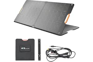 Solarpanel Faltbar, ATZ POWER 120W Doppelseitiges Solarpanel, 30% höhere Effizienz, mit USB-A, USB-C, DC, ANDERSON, XT60 Ports. zum Laden von Handys, Laptops, etc