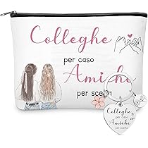 Regalo Per Colleghe - Pochette E Portachiavi Con Frase 'Colleghe Per Caso Amiche Per Scelta' - Foto 6