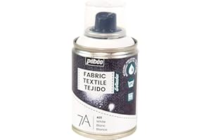 PEBEO - Pittura spray per tessuti 7A Spray - Tessuti naturali e sintetici - A base acqua - Senza solventi - Lavabile in lavatrice - Pittura su tessuto PEBEO colore Bianco