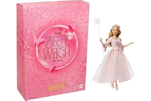 Mattel Universal Pictures Wicked: For Good Glinda Muñeca Coleccionable con Ropa de Quita y pon, Inspirada en la película, Exclusiva de Amazon, JFM11