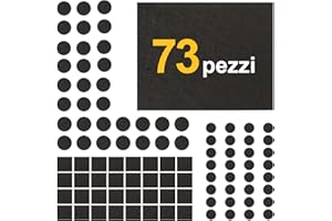 Seaforie Feltrini per Sedie e Mobili 73Pcs, Antiscivolo, Protezione Pavimenti in Legno, 4mm Spessore, Elimina Graffi e Rumore, Feltro Adesivo Forte per Mobili Pesanti，Nero
