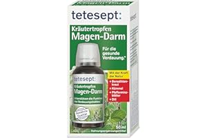 ‎TETESEPT tetesept Kräutertropfen Magen-Darm – 1 x 50 ml – für die gesunde Verdauung* – Natürlich wirksam mit Benediktenkraut, Kümmel, Pfefferminzblättern und Dill