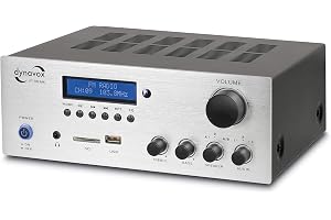 Dynavox Stereo kompakt förstärkare VT-80 MK, 4 skruvbara högtalarkontakter, fjärrkontroll för digitala ingångar (USB, SD-kort