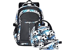 OOPOR Zainetto Scuola Impermeabile per Bambina - Zainetti per Bambini Elementare e Media Alunno Carino 3 in 1 Zaino Ragazza Set con Pranzo Astuccio Penna Astuccio/Borsa per Cellulare per 6-16 Anni Ragazze