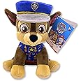 Paw Patrol Chase Plush Toy - Medium Sitting Plush with Printed Seasonal Jumper, 25x22x13cm - Ideal for Fans of Paw Patrol, for Kids