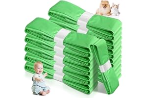 SAMAMOCA 12 Stück Windeleimer Nachfüllkassetten,4,5m Reißfest & Geruchsdicht,Kompatibel mit Tommee Tippee,Angelcare,LitterLocker,Spross,Windeleimer Nachfüllfolie für Katzenstreuentsorgung,Grün
