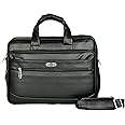 Zipline Office Laptop Vegan Leather Executive Formal 15.6 Laptop Briefcase Messenger Bag for Men Women with Multiple compartments