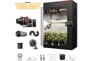 SPIDER FARMER 4x2 Grow Tent Complete System SF-2000 LED Grow Light with Samsung LM301H EVO & Dimmable Lights 24" x 47" x 71" Grow Tent 4 Inch Inline Fan Filter with Temperature Humidity Controller