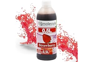 ‎MOLECULA MOLECULA MOLEKULARNA FABRYKA SAMKU Syrup for Bubble Tea 0.5 L Strawberry - Strawberry | Drinks Syrup Concentrate 500 ml | 100% Vegan, Gluten Free, No Artificial Colours | Fruit Syrup for Bubble Tea | Drink Syrup | for Desserts |