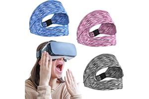 JIEYAO 3 piezas VR protección contra el sudor VR máscara de ojos cubierta ajustable VR sudor banda transpirable VR máscara facial lavable Swat banda
