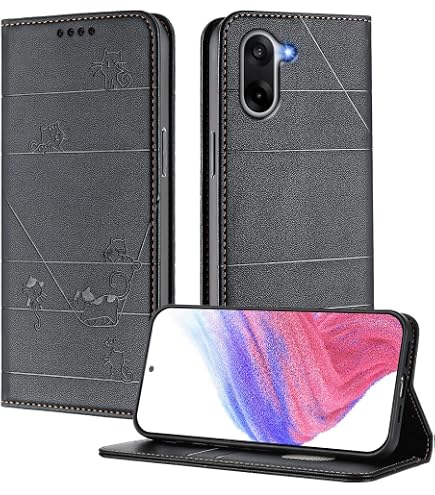 Hülle Für Oneplus Nord N100 5G – Flip-Case Mit Standfunktion & Kartenfächern, Design Baum Und Katze