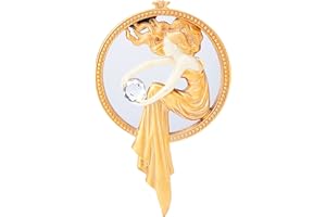 Design Toscano PD0451 Dame du lac art déco miroir de mur Ivoire 1,5 x 18 x 29 cm