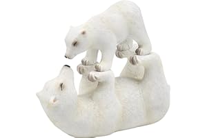 The Leonardo Collection Polar Bear With Baby Figurine For Home & Office | Home Decor Ornaments Gift For Women & Men | Beautiful Figurine For Indoor & Outdoor | Living Room Decor Ornaments