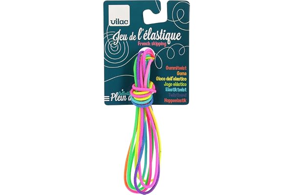 Vilac Skipping or Jump Rope with Lacquered Wooden Handles for Children's Fitness and Outdoor Exercise, Made in France, 5+ Years