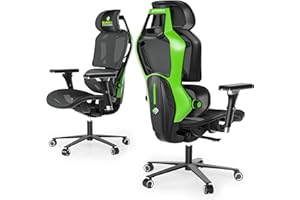 EUREKA ERGONOMIC Typhon Gaming Chair Ergonomic Office Chair with Lumbar Support Mesh Comfortable Computer Desk Chair with 4D Armrests for Home Office Black & Green