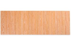 CosìCasa Alfombra Bambu Ecológica Antideslizante [50X290 cm] | Alfombras de Bambu de Cocina con Diseño de Efecto Lavado | Esterilla Bambu de Colores Arancio