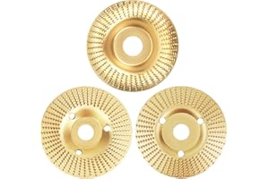 JOYIT 3 discos de lijado de madera para amoladora angular, herramientas de carpintería para tallar y lijar madera, madera blanda, madera dura (dorado)